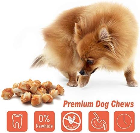 Premium Dog Chew Bones for Small Dogs, Rawhide Free, Grain Free, Made with Limited Ingredients, Delicious Mini 18pcs/Pack x 2packs
