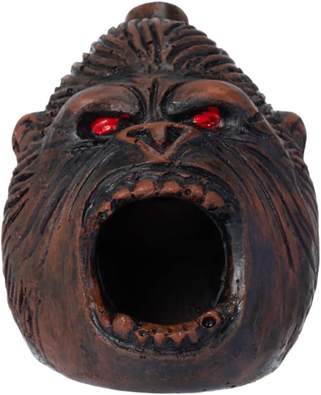 Aztec Death Whistle, Up To125+ Decibels Loud Real Screaming Silbato Azteca Death Whistles Loudest Authentic Human Ehecachichtli Sounding Screams Aztec War Whistle Halloween Costumes Gift (Brown)