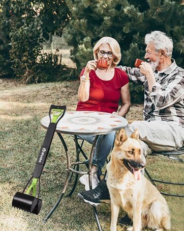 Large Dog Pooper Scooper for Yard - 32" Long Handle, No Bending, Grass-Friendly, Easy to Clean, Durable & Sturdy