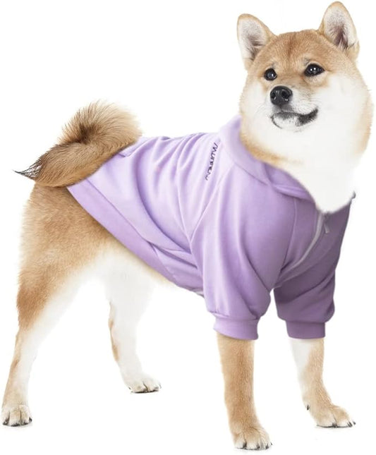 Extra Large Dog Clothes Hoodies Zip Up Sweaters for Big Dogs Labrador Golden Retriever Purple 5XL