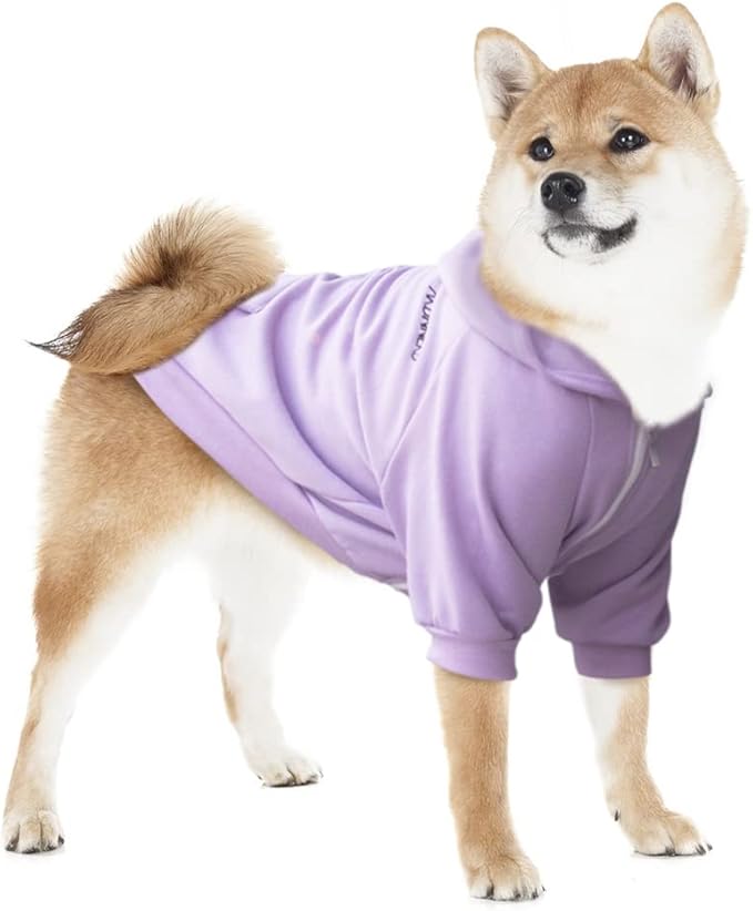 Extra Large Dog Clothes Hoodies Zip Up Sweaters for Big Dogs Labrador Border Collie Puppy Purple XL