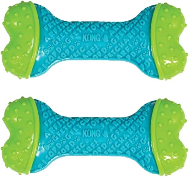 KONG CoreStrength Bone - Dog Dental Chew Toy - Durable, Multi-Layered Dog Toy for Enrichment Play & Dental Care - with Textured Body for Teeth Cleaning - for Medium/Large Dogs (Pack of 2)