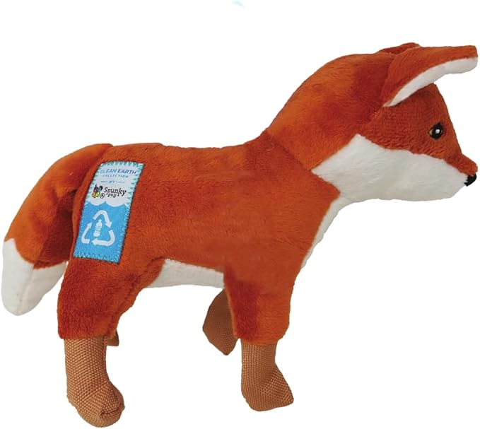 Spunky Pup Clean Earth Plush Fox | Made from 100% Recycled Water Bottles | Large