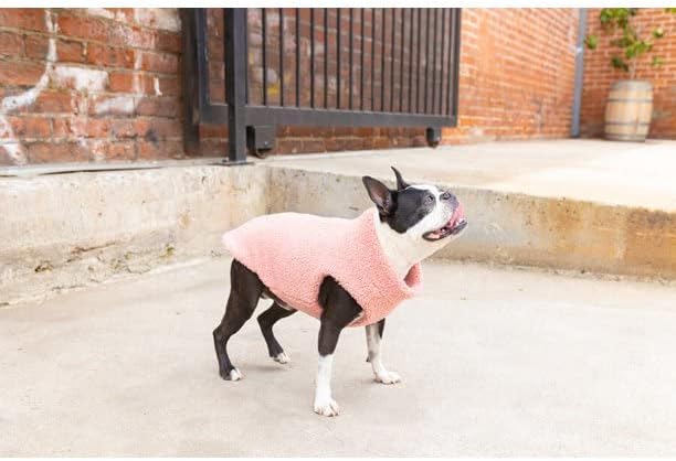 Gooby Sherpa Vest - Mauve Pink, 3X-Large - Warm Fuzzy Fleece Step in Dog Jacket - Winter Small Dog Sweater for Everyday Use