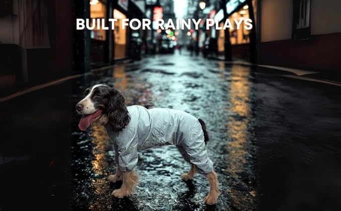 Dog Raincoat, Waterproof Coat, Light Weight & Weather Resistant Shell, Full Coverage Rain Jacket with Legs, Including Storage Bag, for Small Breed(X-Small)