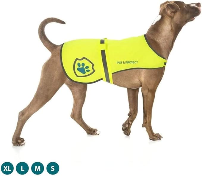 Reflective Dog Coat for Safety – Ideal Dog Vest for High-Visibility When Walking, Jogging or Training – Sizes to Fit Small, Medium, Large Breeds 16-130 lbs (Medium)