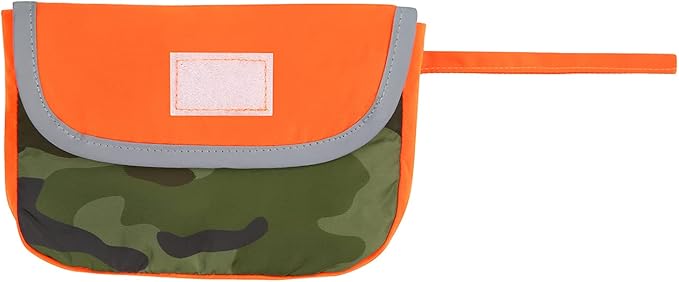 HDE Reversible Dog Raincoat Hooded Slicker Poncho Rain Coat Jacket for Small Medium Large Dogs Camo Orange - L