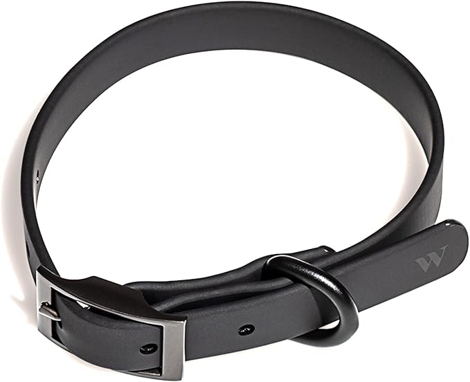 Wild One Dog Collar, The Original Easy-Clean, All Weather Flex-Poly Strap with Metal, Durable, Dirt and Odor Resistant, Size XS, Black