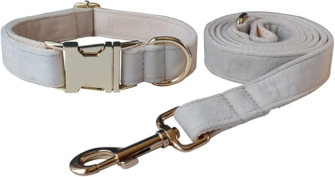 Dog Collar Custom Personalized Engraved Name and Phone Number for Puppy Small Medium Large Pets (XL, Cream)