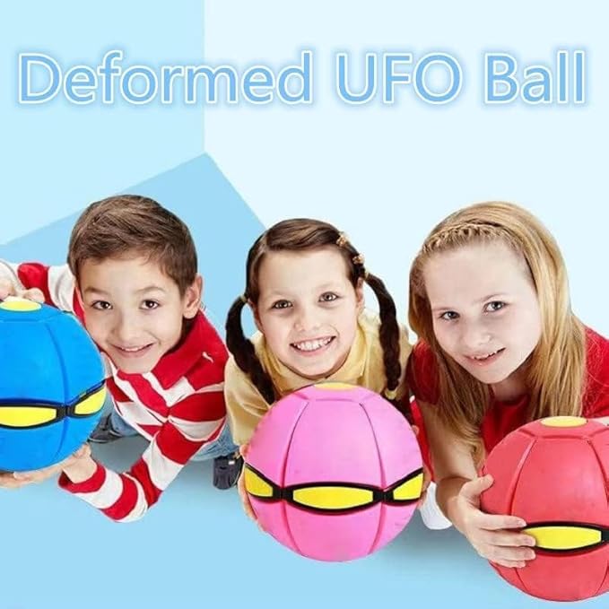 UFO Magic Ball,Portable Glowing Flying Toys Creative Fly Saucer Stomp Magic Balls,Decompression Flying Flat Throw Disc Balls Toy for Childrens Outdoor Sports Kids Gift