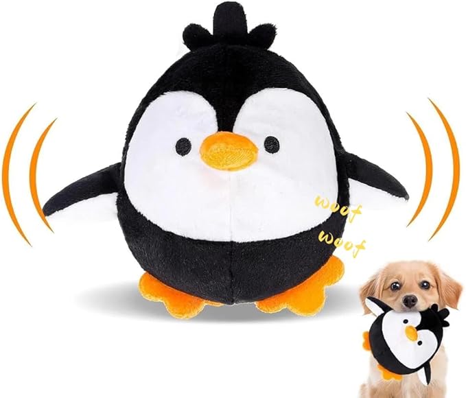 EXPAWLORER Interactive Dog Toys- Automatic Moving Doggie Toy Ball, Puppy Squeaky Toys to Keep Them Busy for Boredom, Jumping Enrichment Pet Toys for Small Medium Dogs, Penguin