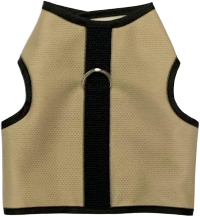 Kitty Holster Cat Harness – Ultra-Breathable Cool Mesh, Cat Accessories - 100% Cotton Lining, Lightweight & Secure with Hook-and-Loop, Vet-Recommended, Made in USA – M/L, Khaki