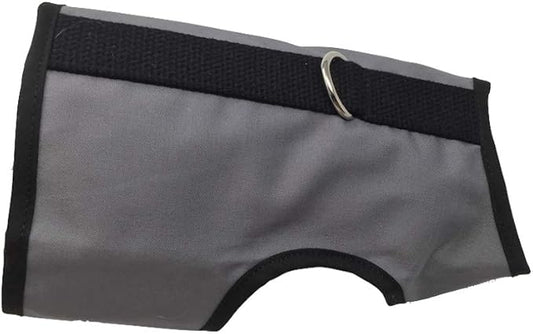 Kitty Holster Cat Harness – Secure Cat Harness for Walking, Soft Cotton Cat Accessories, Comfortable Fit, Strong Hook-and-Loop Closure, Made in USA – Gray, M/L