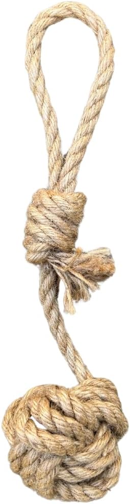 Hemp Rope Dog Tug Toy - Eco-Friendly Dog Pull Rope with Long-Lasting Performance - Interactive & Entertaining Dog Gift - Hemp Rope Perfect for Medium Dogs, (25lbs to 50lbs)