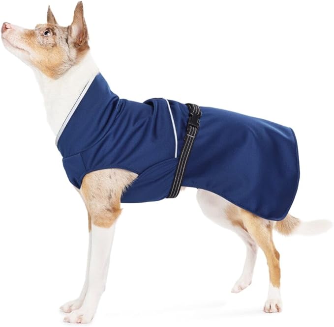 Goldpaw Rainpaw Waterproof Dog Raincoat - Durable Dog Rain Jacket for All Seasons - Easy to Wear, Adjustable, Premium Pet Outerwear - Made in The USA - Machine Washable - Navy - Size 26