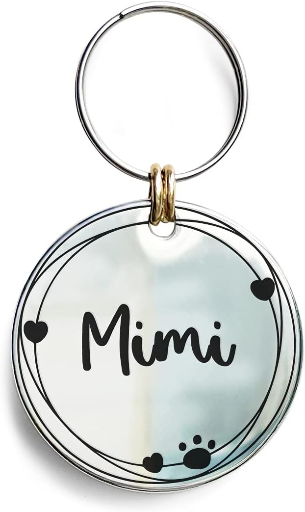 Cat Dog ID Tags Personalized 9 Corolla Styles Flower Wreath to Choose for Small Pets Collar Accessories 316L Stainless Steel Engraved Custom on Both Side