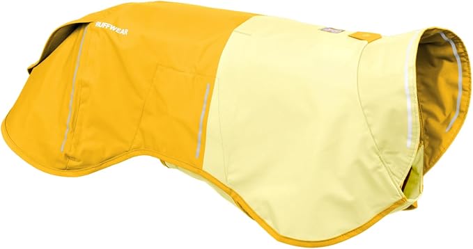 Ruffwear, Sun Shower Dog Raincoat, All-Weather Jacket, Waterproof, Windproof & Lightweight, Mineral Yellow, Large