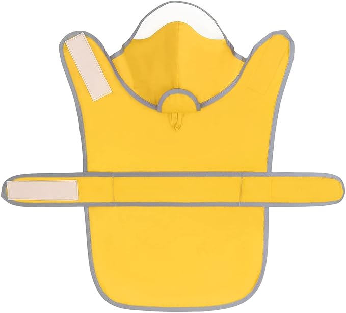 HDE Dog Raincoat with Clear Hood Rain Jacket Poncho for Small Medium Large Dogs Yellow - XL