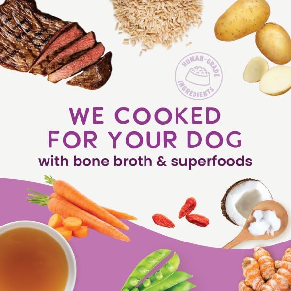 Health Extension Gently Cooked Beef & Potato Dog Food, Human-Grade and Shelf-Stable with Superfoods, Supports Digestion, Immunity, Skin & Coat, 3 oz Pouch (Pack of 10)