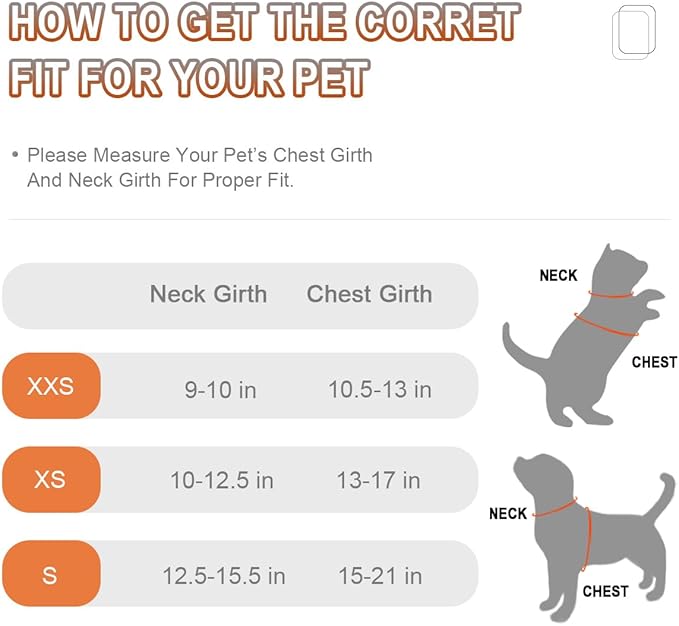 Dog Harness Step in Dog Vest Harness, Reflective Adjustable Puppy No Pull Harness Breathable Soft for Small and Medium Dogs Cats, Orange, XS