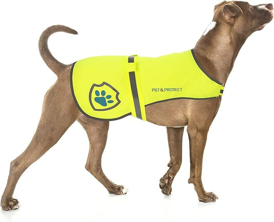 Reflective Dog Coat for Safety – Ideal Dog Vest for High-Visibility When Walking, Jogging or Training – Sizes to Fit Small, Medium, Large Breeds 16-130 lbs (Small)