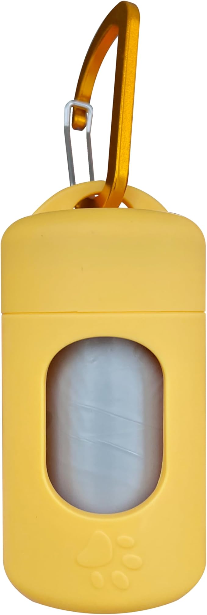 Dog Poop Bag Dispenser for Leash with Snap Clip, Skin-friendly Texture Waste Bag Holder for Dog Walks and Cats, Pets Litter Bag Container, Indoor & Outdoor Use (Yellow, 1)