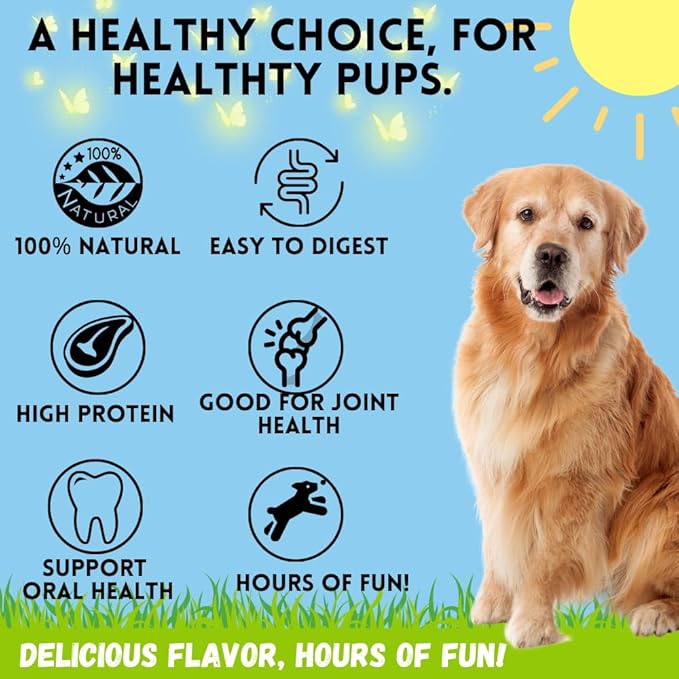 BULLYSTICKS & MORE 6 Inch Beef Collagen Rolls for Dogs (Regular Size - 12 Count) -Bones for Dogs - Dog Parents Choice - No Hide Beef Cheek Rolls