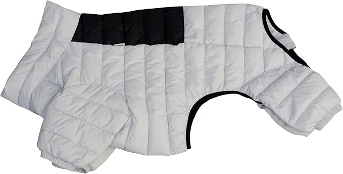 Dog Warm Jacket, 4 Legs Covered, Waterproof Windproof Reflective, Adjustable Outdoor Dog Snow Jacket - Off White XL