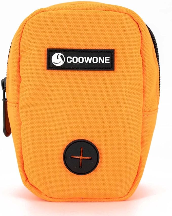 COOWONE Small Dog Treat Bag, Portable Dog Treat Bag for Leash with Clip, Puppy Training Bags Built in Poop Bag Dispenser, Pocket Sized Dog Treats Pouch, Doggie Snack Rewards Bag, Dog Treat Carrier