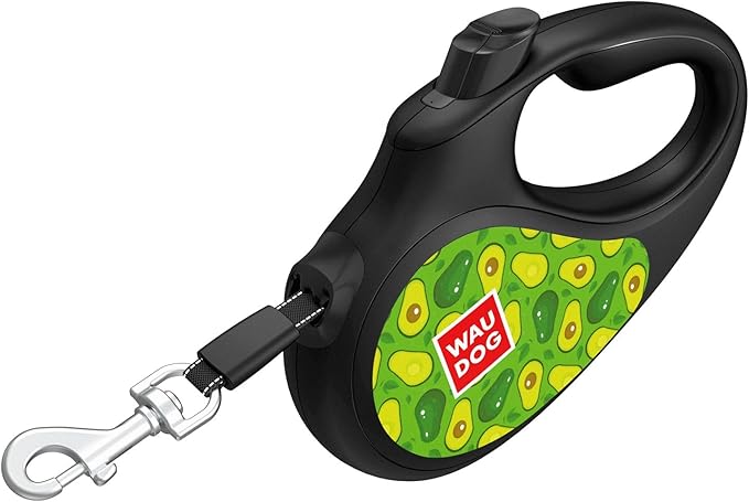 WAUDOG Retractable Dog Leash 10 Ft- 360° Tangle Free - Heavy Duty Pet Walking Leash for X-Small Small Medium Large Dog or Cat with One-Handed Brake Pause Lock (XS, Avocado)