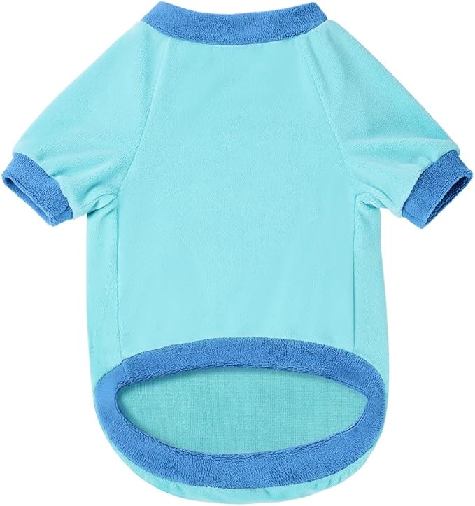 GreenJoy Classic Fleece Dog Sweater – Soft & Warm Stretchy Sweatshirt for Small Dogs & Cats, Cold-Weather Pullover for Everyday Wear (Light Blue, X-Small)