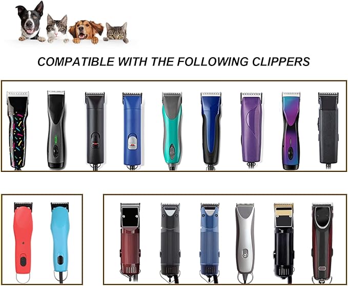 3-3/4FC Pet Dog Grooming Detachable Ceramic Blades,Compatible with Andis,Oster A5,Wahl KM10 Clippers,Cut Length 1/2"(13mm)-2 PCS