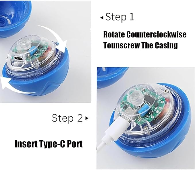 Generic 2PCS Shaky Ball Toy for Dogs, Vibrating Dog Ball, USB Rechargeable, Interactive, Automatic Moving, Bouncing, Perfect for Small, Medium, Large Dogs