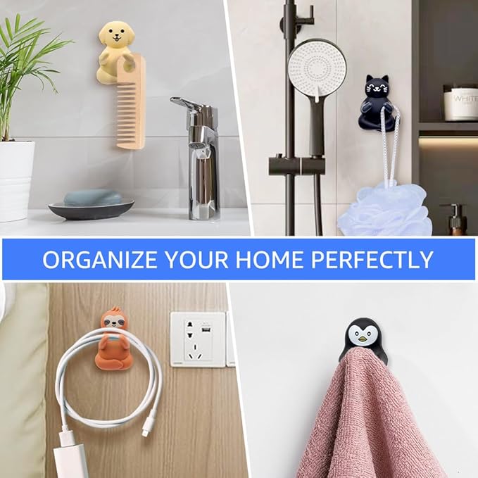 Penguin Holder Shaver Organizer, Cute Penguin Animal Bathroom Decor Razor Holder Wall Mount, Birthday Gifts for Men Women Boyfriend Girlfriend, Emotiona Gifts for Wife Husband Penguin Lover