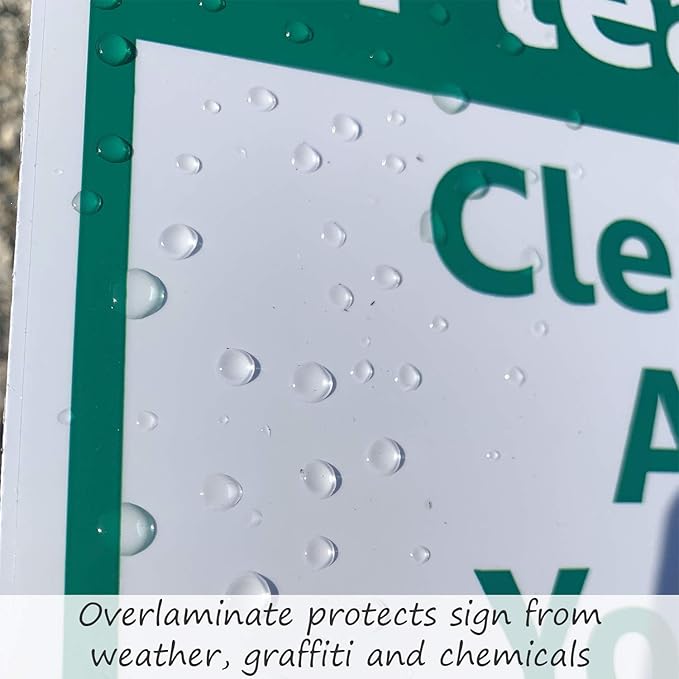SmartSign Please Clean Up After Your Dog Sign, Dog Poop Signs for Yard 10 x 12 Inches Aluminum Sign With 3 Feet Stake