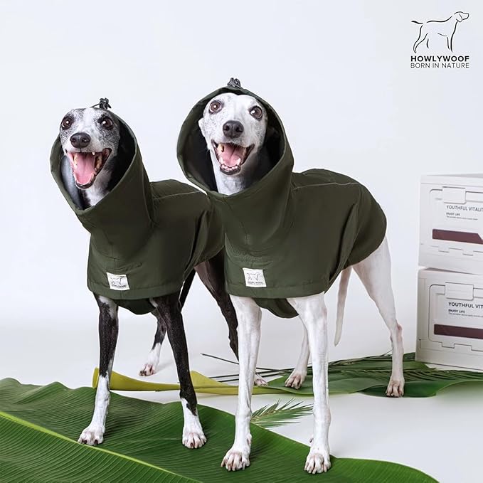 Waterproof Dog Raincoat, Hooded Raincoat for Dachshund Whippet Small Medium Large Dogs, Adjustable Dog Rain Coat Jacket (08(chest26-30'',back22.5-25.5))