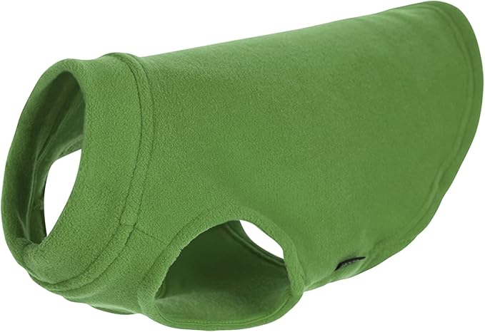 Gooby Stretch Fleece Vest Dog Sweater - Grass Green, Medium - Warm Pullover Super Stretchy Fleece Dog Jacket for Small to Large Dogs