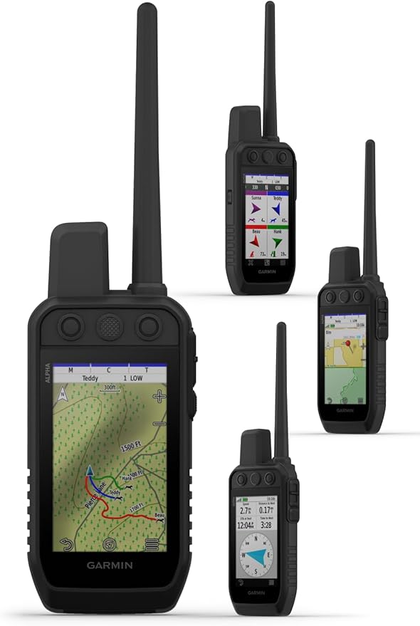 Wearable4U - Garmin Alpha 300 Handheld, Advanced Dog Tracking and Training Handheld and Alpha TT 25 Collar with Leash and Whistle Bundle