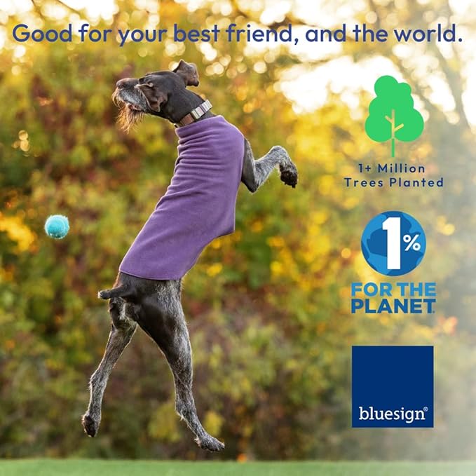 Goldpaw Stretchy Fleece Jacket for Small Dogs - Super Soft, Warm Dog Sweater - Pet Sweater Vest for Fall and Winter - Canine Clothes Made in The USA - Machine Washable - Cornflower Blue - Size 14
