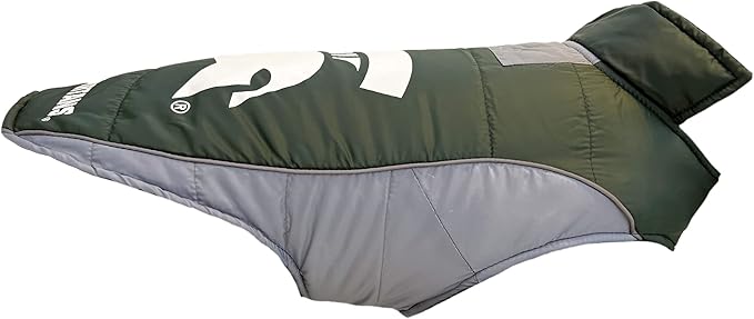 Pets First Collegiate Michigan State Spartans Puffer Vest for Dogs & Cats. Size Large. Warm, Cozy, and Waterproof Dog Coat, for Small and Large Dogs/Cats.