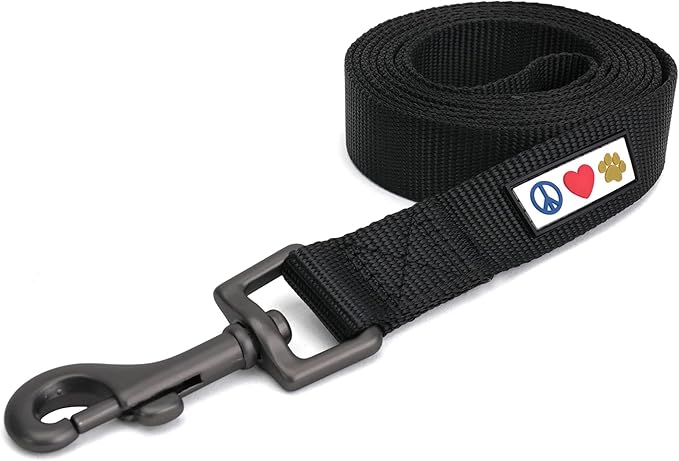 Pawtitas 6 FT Solid Color Leash for Puppy and Dog Leash Dog Training Leash 6 ft or 1.8 m Dog Leash Extra Extra Small Dog Leash can be Used for as a Cat Leash Black Dog Leash