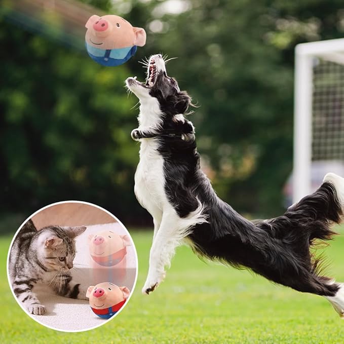Dog Toys for Small Large Dogs,Puppy Toys to Keep Them Busy,Moving Interactive Squeaky Dog Toy,Active Moving Pet Plush Toy,Small Dog Toys (Rabbit)