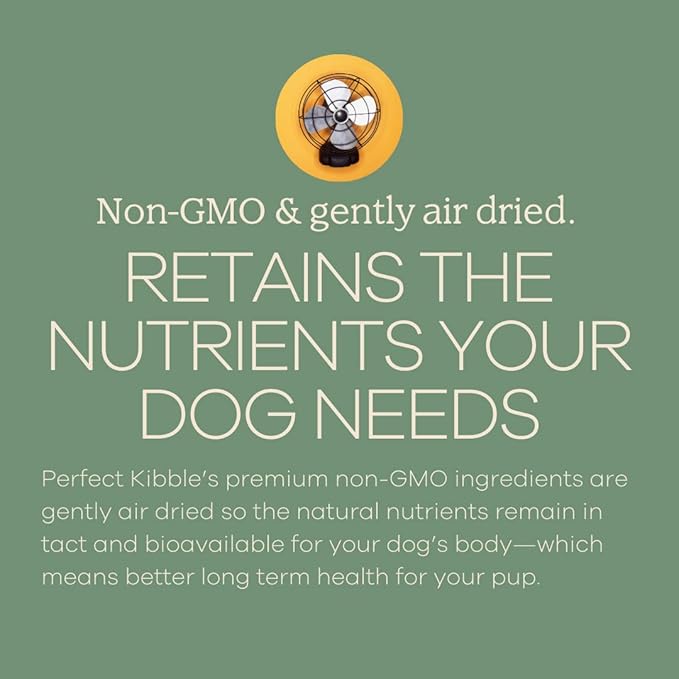 Yumwoof Perfect Kibble Non-GMO Air Dried Dog Food | Improves Allergies & Digestion with Organic Coconut Oil, MCTs & Antioxidants | Vet-Approved Soft Dry Diet | Made in USA (Beef 3.5lbs)