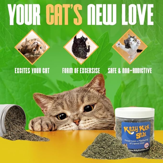Cat Kicker Toys – 15" Set of 2, Durable Cat & Kitten Kick Sticks with 100% Potent Catnip. Handmade in USA. Encourages Exercise & Interactive Play for Indoor Cats of All Breeds. (Mystery Choice)