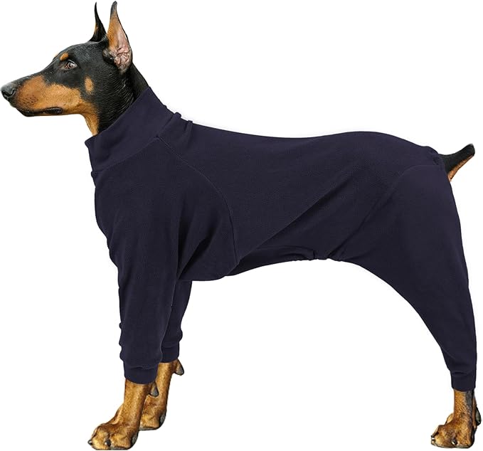 Fleece Dog Sweater for Small Medium Large Dog for Daily Run Walk Sleep Pet Winter Jacket & Windproof Clothes Coat XL Navy Blue