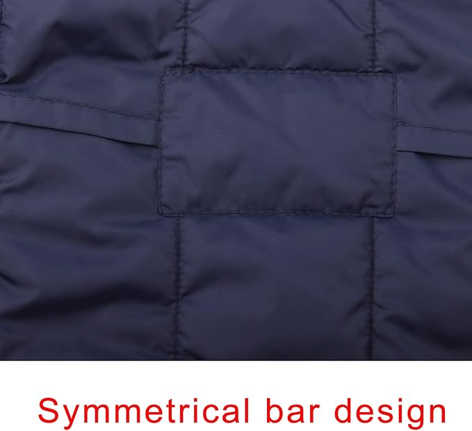 Fleece Lined Warm Dog Jacket for Puppy Winter Cold Weather,Soft Windproof Small Dog Coat,Blue XS