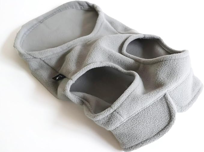 JACKO & CO - Fleece Vest Dog Sweater with Leash Ring - Soft, Warm & Lightweight Pullover Coat for Small & Medium Dogs, Puppies & Cats - Cozy Fall/Winter/Spring Pet Jacket (Grey, XX-Large 25-35lbs)