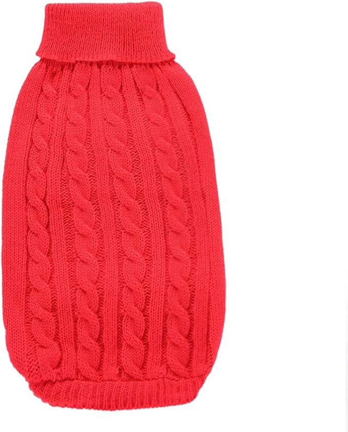 Dog Sweater, Warm Dog Sweaters for Small Dogs Medium Large Dogs, Cute Winter Classic Turtleneck Pet Sweater Cat Sweater Dog Clothes Coat Dog Christmas Sweaters for Girls Boys Dog Puppy Cat