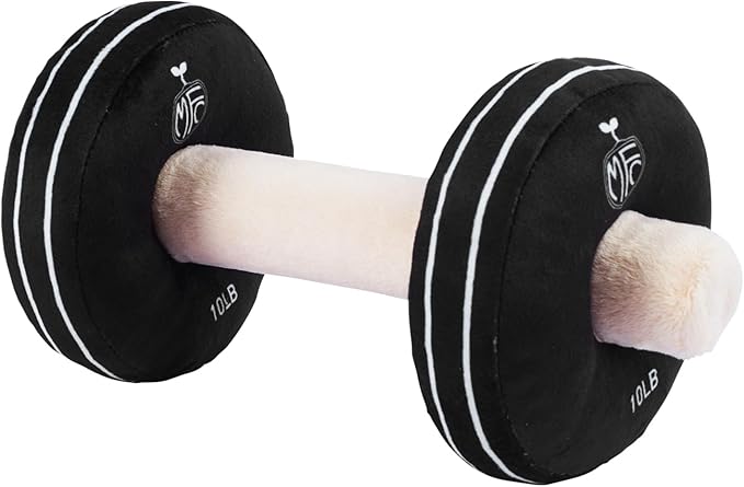 MFC®️Dog Dumbbell | Fun Squeaker Toy | Sports Dog Chew Toy | Durable Toys for Puppies and Adults | Dumbbell with Soft and Safe Material