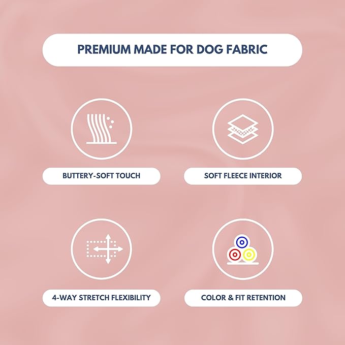 Spark Paws Dog Hoodie – Premium Dog Sweater for Small, Medium, and Large Dogs | Warm Outfits for French Bulldogs, Pitbull, Puppy, Winter Jacket Alternative - Dusty Pink - 4XL